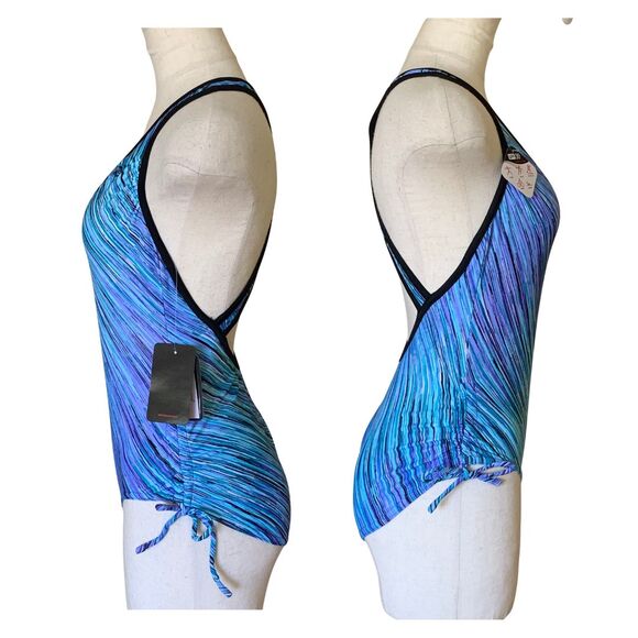 ZeroXposure Womens Sleeveless Printed Surfing One Piece Swimsuit Bathing Suit - Picture 3 of 11